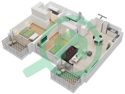 The Grand - 2 Bedroom Apartment Unit 6 FLOOR 50-59 Floor plan