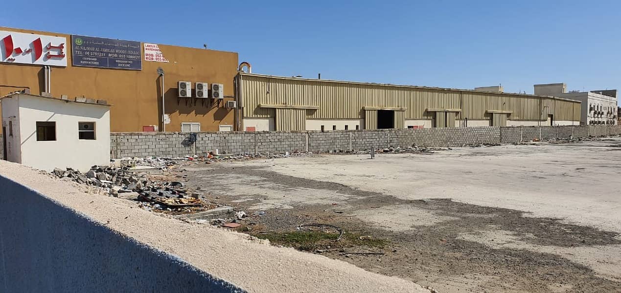 100000 square feet open land with concrete flooring available in Sajaa industrial area, Sharjah