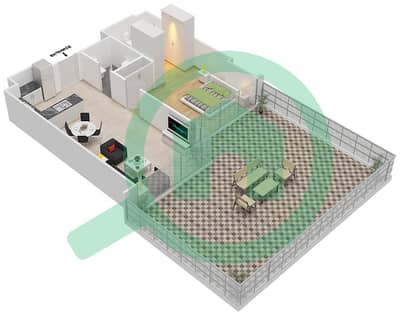 高尔夫长廊公寓2区 - 1 卧室公寓单位2 FLOOR 3戶型图