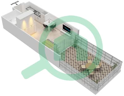 Golf Promenade 2 - Studio Apartment Unit 3 FLOOR 3 Floor plan