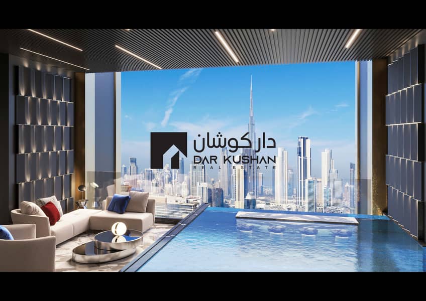 Ruby Sky-Villa | High-Rise Tower | Burj Khalifa & Skyline Views | Business Bay