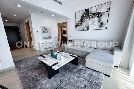 1 Bedroom Apartment for Rent in Dubai Marina, Dubai - Furnished | Large Layout | Partial Marina View