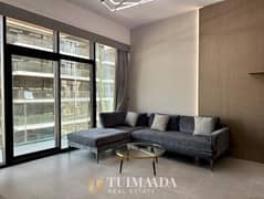 شقة مفروشة بغرفة نوم واحدة | ويستوود غراندي JVC | إطلالة على وسط المدينة