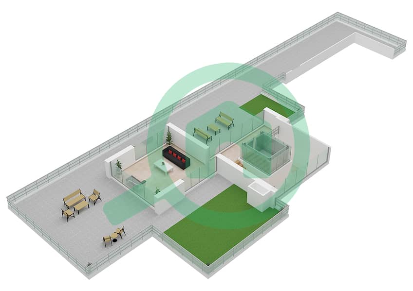 المخططات الطابقية لتصميم النموذج V55-U فیلا 5 غرف نوم - جيمز استايتس 1 Floor Second Floor interactive3D