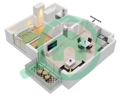 Augusta - 1 Bedroom Apartment Type C Floor plan