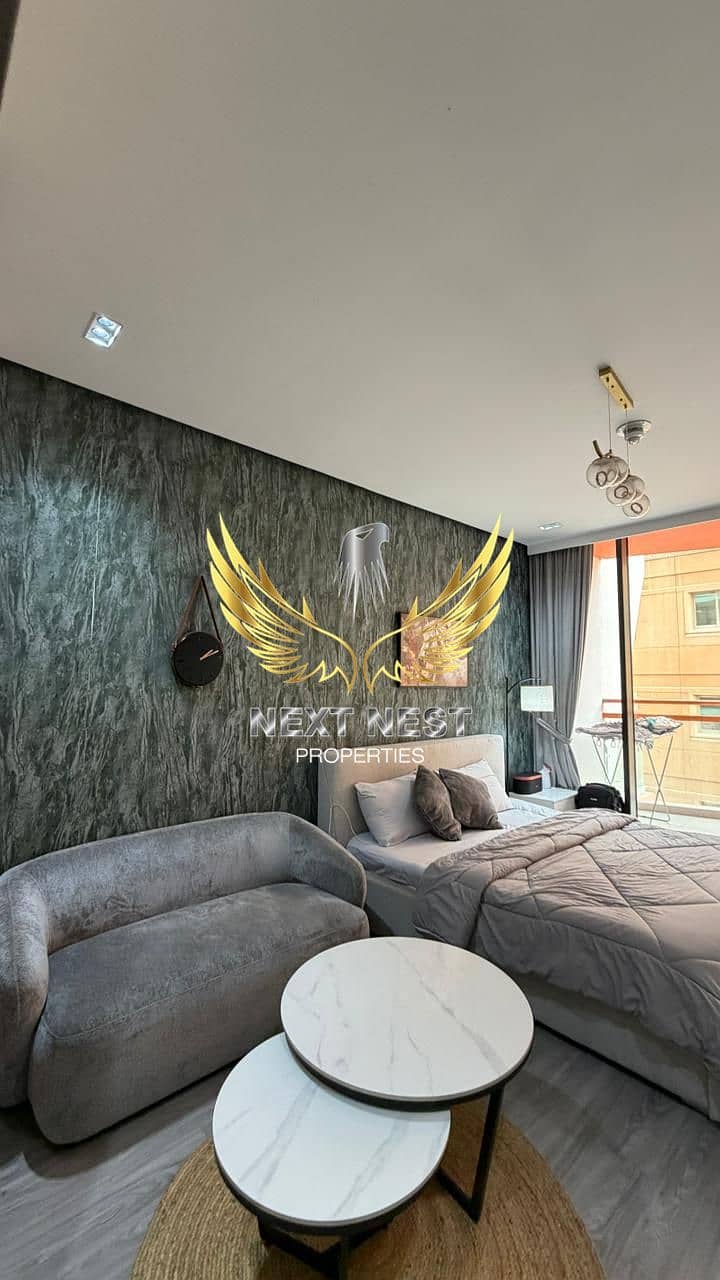 Furnished Studio | Binghatti Crystals | Balcony & City View