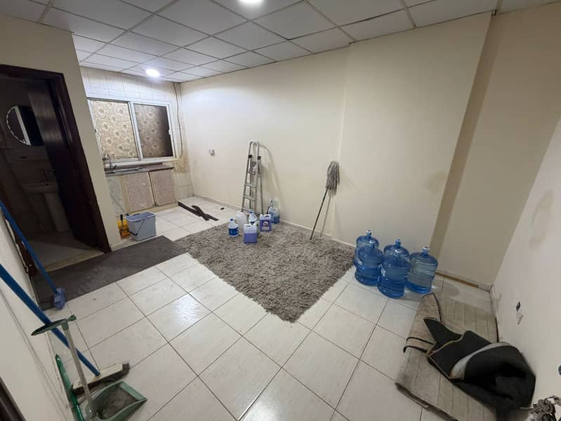 Studio apartment for annual rent in Al Rashidiya 3 No contract notarization required, all bills included 24,000 AED payable in 6 installments