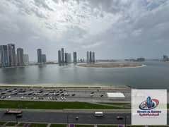 شقه ثلاث غرف وصاله للايجار السنوى فى الخان - اطلاله الكورنيش مباشر - غرفه خادمه ماستر - باركن وجيم ومسبح مجاني - مساحه ممتازه جدا - فيو عالى و مريح