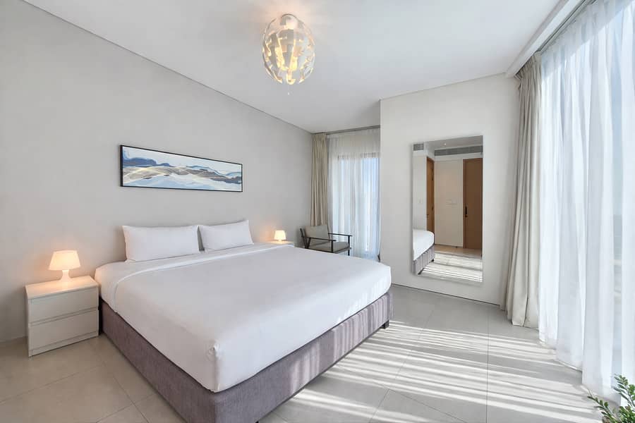 5 Minimalist bedroom with panoramic art. png