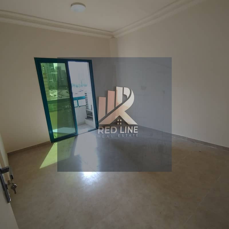 One-bedroom and living room in Al Nahda with front and back views – central air conditioning and units with or without a balcony – price 40,000 with