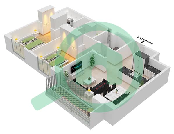 Type A Unit 4 Floor 2-3,8 
Unit 3 Floor 4-7