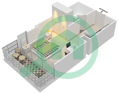 Golf Promenade 2 - Studio Apartment Unit 2A FLOOR 6 Floor plan