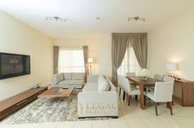 شقة مفروشة من 3 غرف نوم | شمس 2 JBR | إطلالات على البحر والمارينا