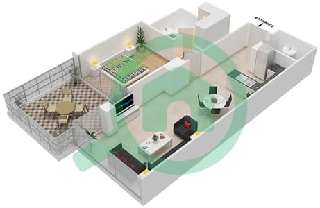 Golf Promenade 2 - 1 Bedroom Apartment Unit 10  FLOOR 6 Floor plan