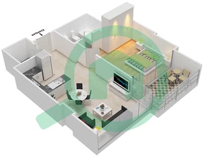 Golf Promenade 2 - 1 Bedroom Apartment Unit 11  FLOOR 7 Floor plan