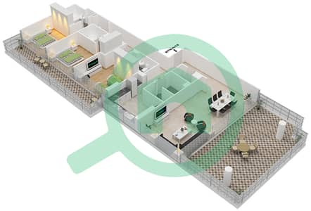 Golf Promenade 2 - 3 Bedroom Apartment Unit 2  FLOOR 12 Floor plan