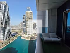 غرفة نوم واحدة مفروشة | مساكن MBL JLT | إطلالات على المارينا والمسبح