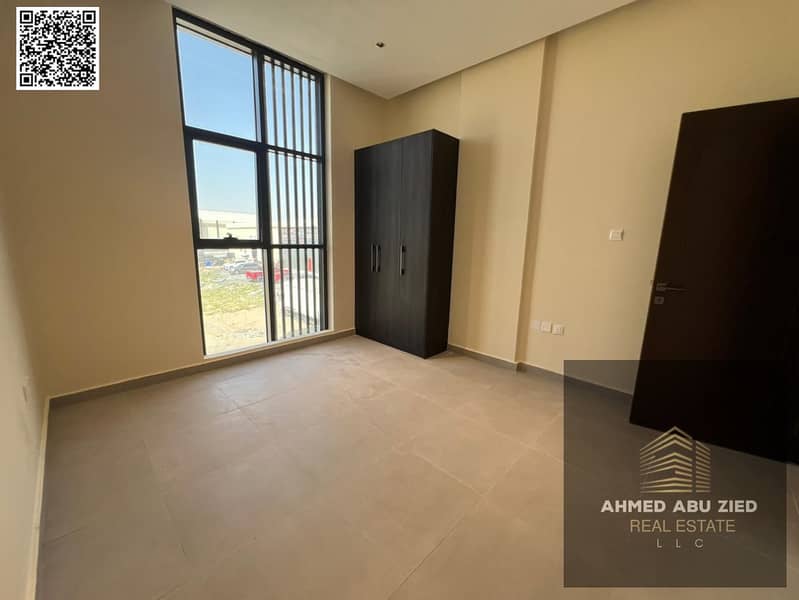 Two bedrooms and a living room with a balcony in Al Jurf 3 area, near the Dubai and Sharjah exit, providing easy access to various areas and services.