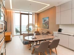 شقة فندقية من غرفة نوم واحدة في الطابق العلوي | SLS Dubai Business Bay | إطلالات على برج خليفة والقناة | مفروشة بالكامل