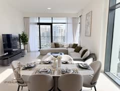 Luxury Furnished 3BR + Maid | Full Canal View | Vacant | Creek Harbour