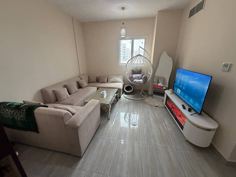 Furnished one-bedroom apartment for monthly rent on Ajman Corniche