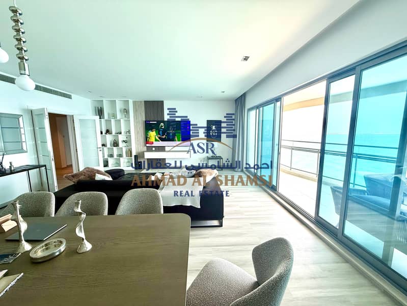 Fully Renovated 3BR + Maids Room || Direct Beach View || Chiller Free || Private Beach Access || All Amenities Free