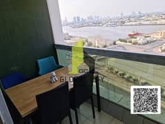 همسات البحر في منزلك | شقة بإطلالة بحرية من غرفتي نوم وصالة في أبراج لؤلؤة عجمان