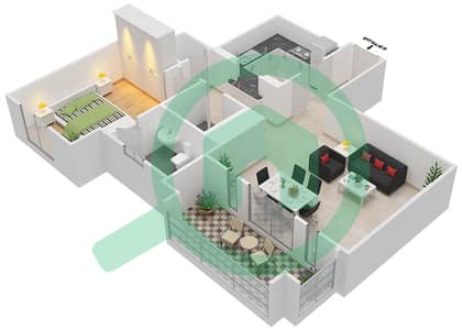 Miska 2 - 1 Bedroom Apartment Unit 9 FLOOR 1-3 Floor plan