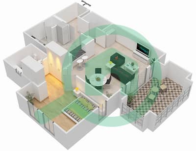 Zaafaran 5 - 1 Bedroom Apartment Unit 2 / FLOOR 1 Floor plan