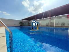 شقة بغرفتي نوم | شركة علياء القصيص الصناعية 4 | شرفة ومسبح مشترك