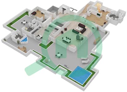 المخططات الطابقية لتصميم النموذج IMPERIAL بنتهاوس 4 غرف نوم - مساكن فيرمونت النخلة شمال