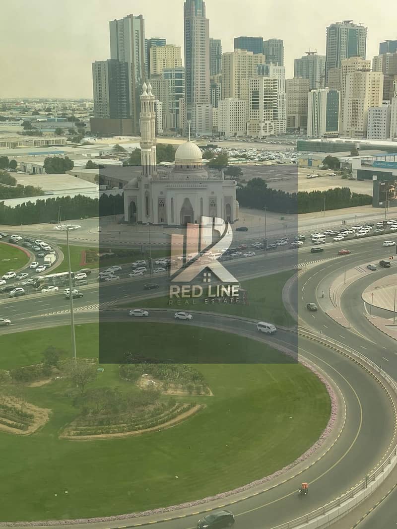 Two-bedroom apartment with a living room – first occupant – new building with an open view of Al-Taawun Roundabout