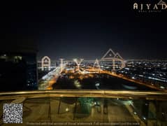 للايجار السنوي اجمل غرفتين وصالة ببرج الكونكر (عجمان) - غرفتين نوم - 3 حمام - مكيف مركزي - 2 بلكون - خزائن بالحائط - تسهيلات بالدفع - موقع حيوي .