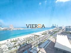 شقة بغرفتي نوم + غرفة غسيل | إطلالة على البحر | وحدة سكنية واسعة