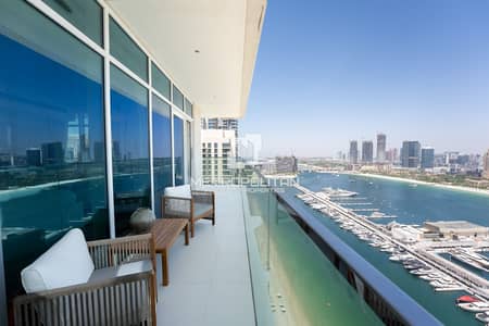 3 Bedroom Penthouse for Sale in Dubai Harbour, Dubai - Top Floor Penthouse| Turnkey| Marina and Palm View