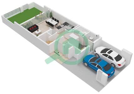 Lillia - Planimetria del piano di 3 Camere Villetta a schiera Tipo/unità JADE-A(M)/UNIT 4 PLEX-TH3