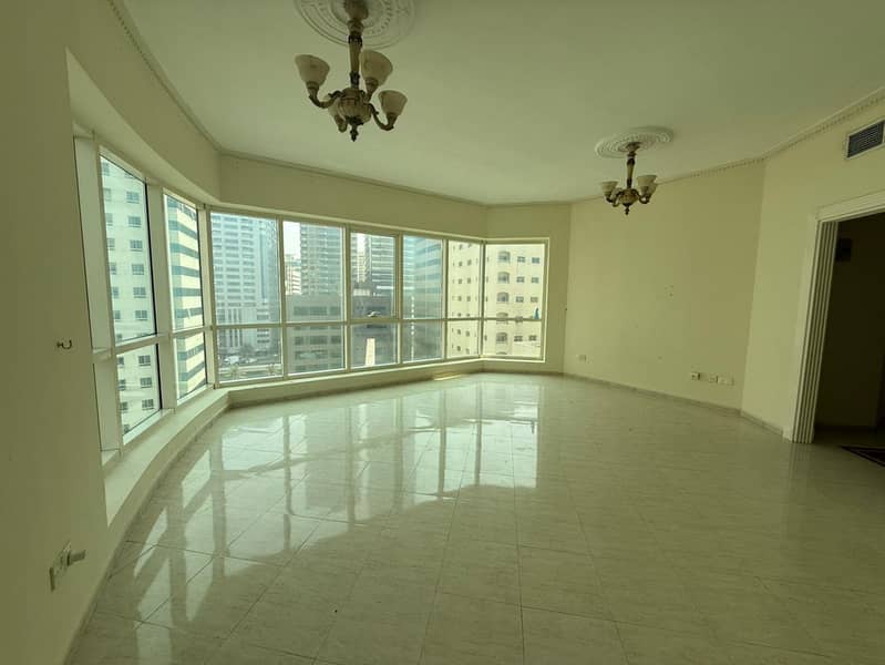 Free AC + 1 month free + gym, pool & tower garden | 2BR hall with built-in wardrobes on Al Qasba Canal & Khalid Lake Corniche