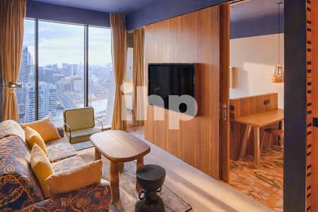 1 Schlafzimmer Wohnung zum zur Miete in Business Bay, Dubai - LIVING ROOM . . . jpg 1 Schlafzimmer Wohnung zum zur Miete in Business Bay, Dubai - LIVING ROOM . . . jpg