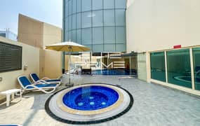 استوديو مفروش | برج آيكون 1 | إطلالة على وسط المدينة والمجتمع