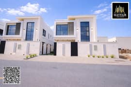 فلل عصرية للبيع في الزاهية – 5 غرف نوم + سطح | مقابل الحديقة | تشمل نظام ترفيهي