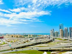 استوديو مفروش | برج ليك فيو | شرفة وإطلالات على المدينة