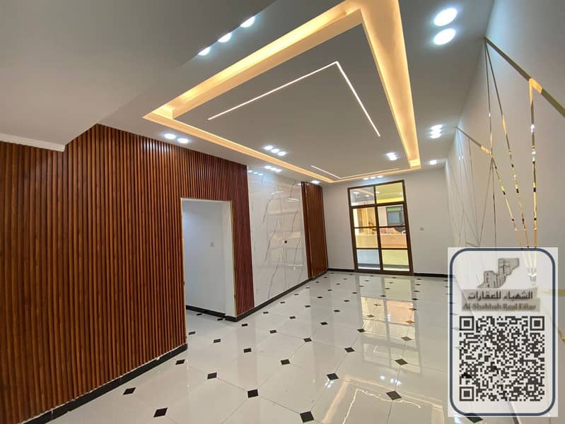 Two-bedroom apartment with a living room in Rawda 3, very high-end finishing, classic building design.