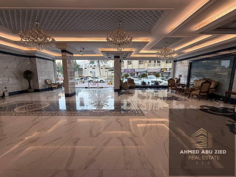 Cheapest & Best master bedroom and hall for annual rent in Al Nuaimiya 3 Ajman, behind Dubai Islamic Bank near Carrefour, balcony open view, 2 bathroo