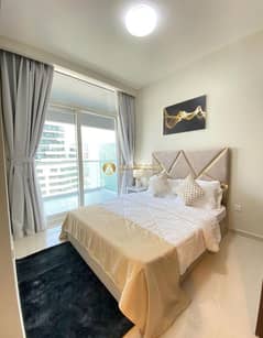 شقة مفروشة بغرفة نوم واحدة | شرفة | إطلالات على القناة والأفق