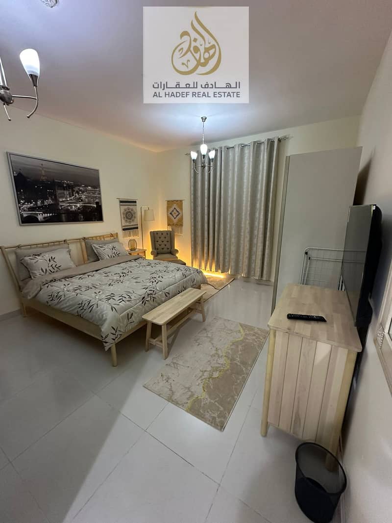 Studio apartment available in Al Jurf 3 – Building 203, located behind the Police Club, in a quiet and convenient area suitable for comfortable living
