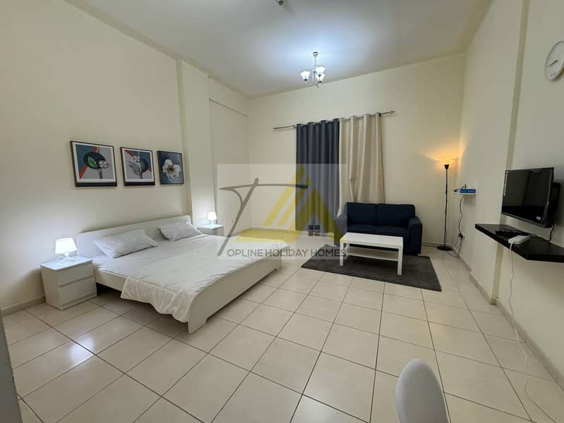 PREMIUM FURNISHED STUDIO – READY TO MOVE | FAMILY BUILDING | EMIRATES CLUSTER