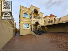 فيلا فاخرة للإيجار بالمويهات 1 | 5 غرف ماستر + مجلس وصالة وخادمة | حوش واسع ومظلة | 135,000 درهم 4 دفعات