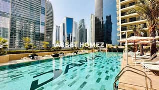 مفروشة بغرفة نوم واحدة | برج زادا | شرفة وإطلالات على القناة/المارينا