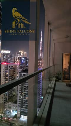 شيكات متعددة | طابق مرتفع | إطلالة جزئية على برج خليفة | بحالة جيدة