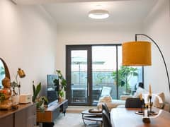 غرفة نوم واحدة مفروشة | الخليج التجاري | تراس مع إطلالات على المدينة والقناة